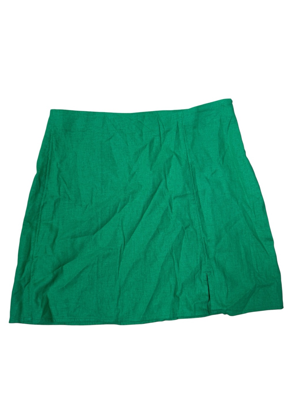 A New Day linen skirt green linen blend a-line skirt